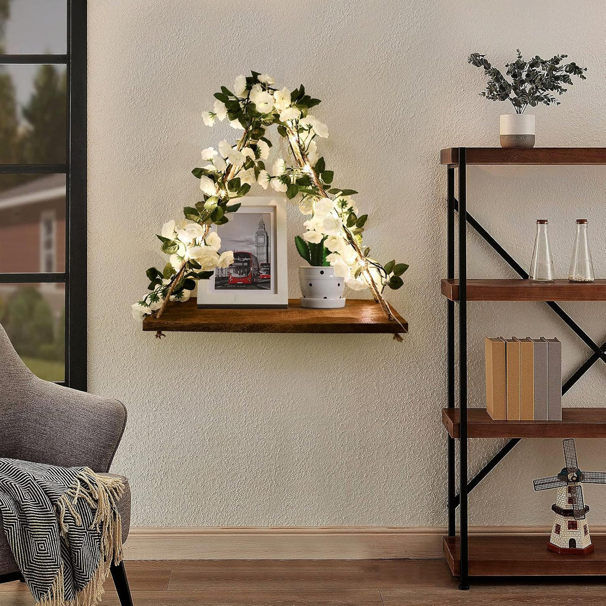 Floating Shelves for Wall,Plant Wall Decor,Hanging Shelf,Cottage Core Decor,Room Decor