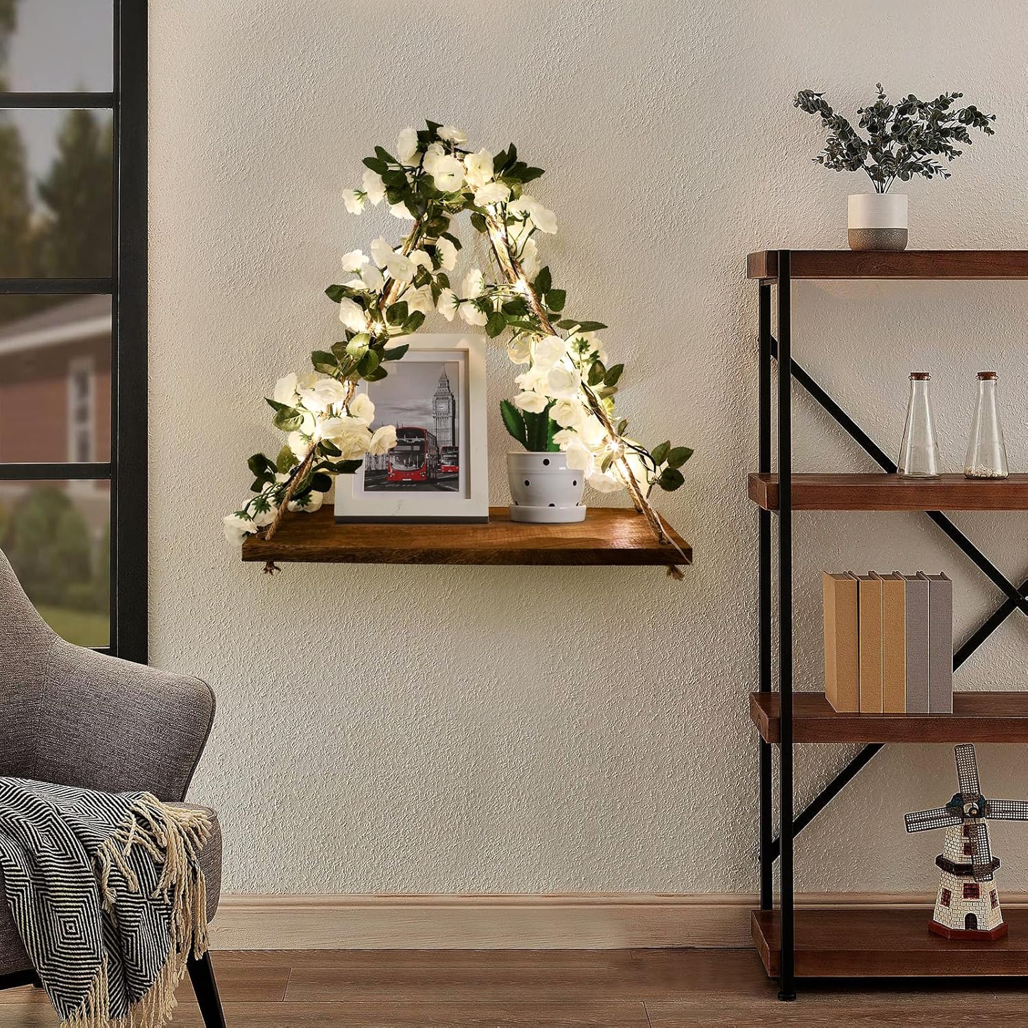 Floating Shelves for Wall,Plant Wall Decor,Hanging Shelf,Cottage Core Decor,Room Decor