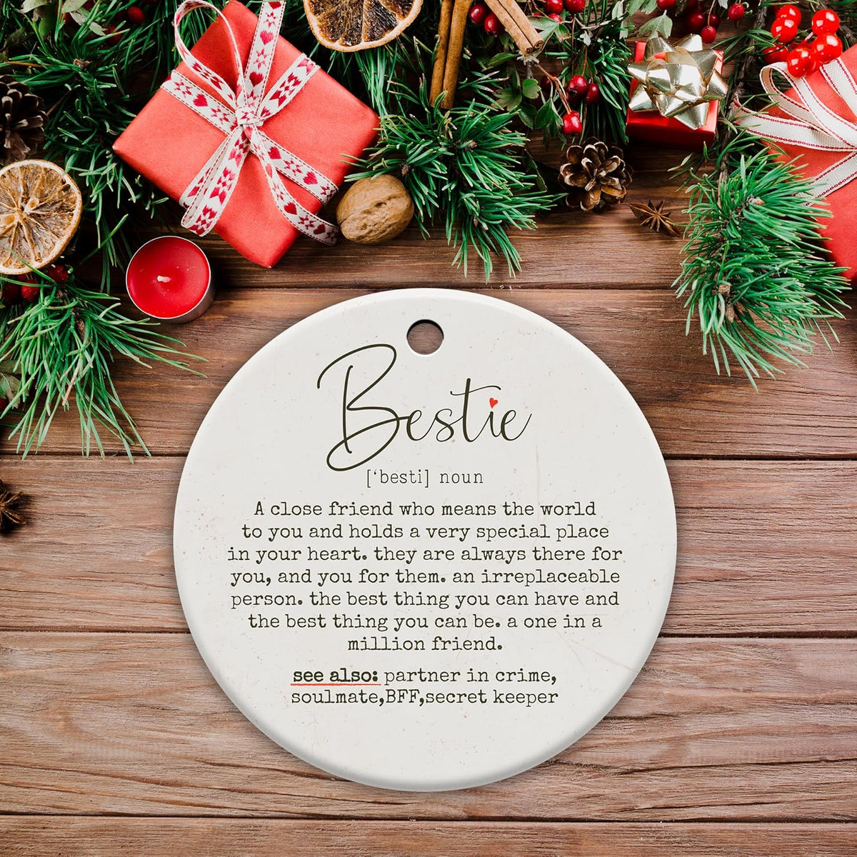 Friendship Gifts for Women, Best Friend, Funny, Work Besties, Sister, Friend Ornaments for Women