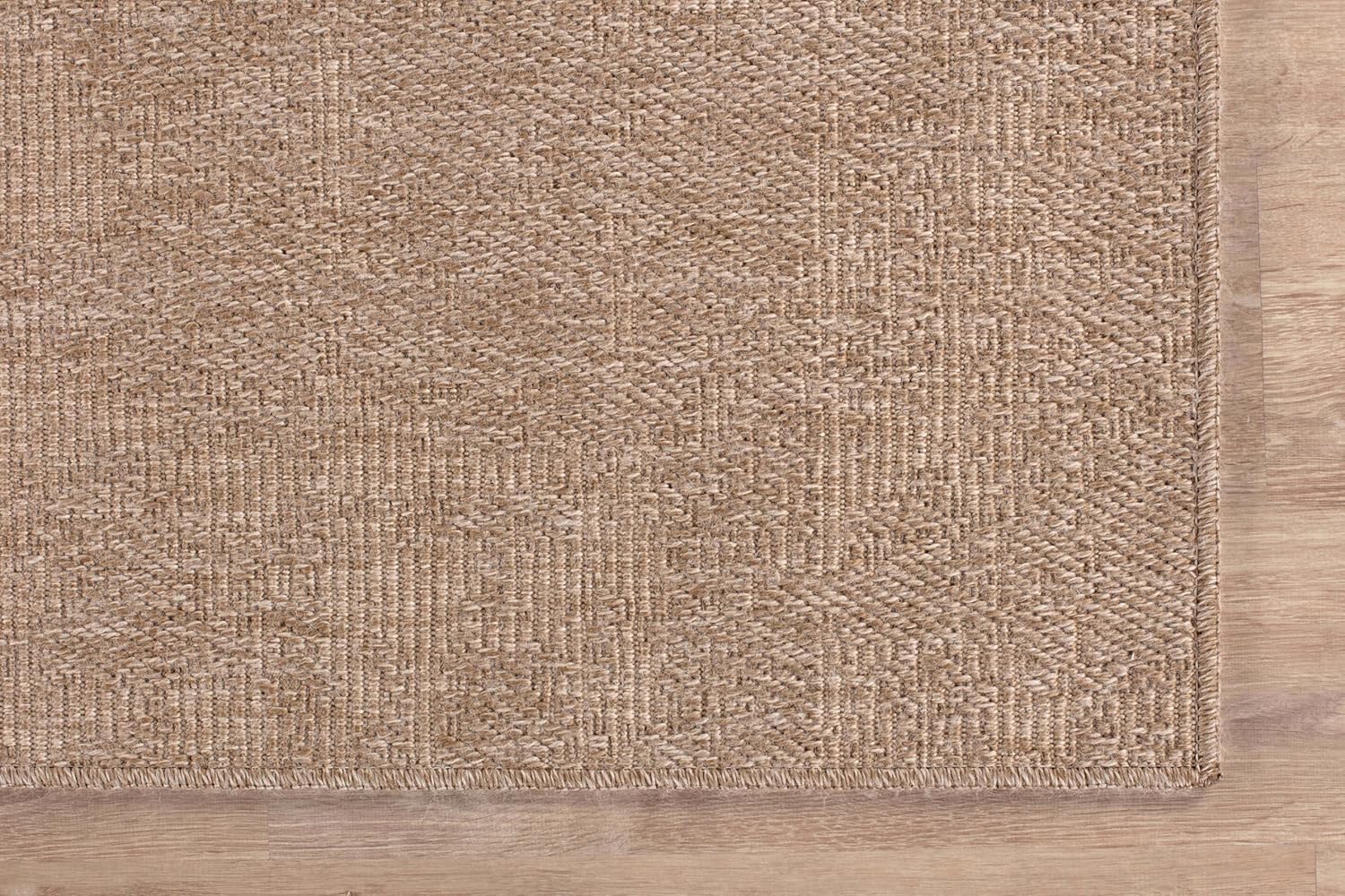 CAMILSON Easy Jute Rug 5x7, Indoor Outdoor Natural Color Fiber Area Rugs for Living Room Patio and