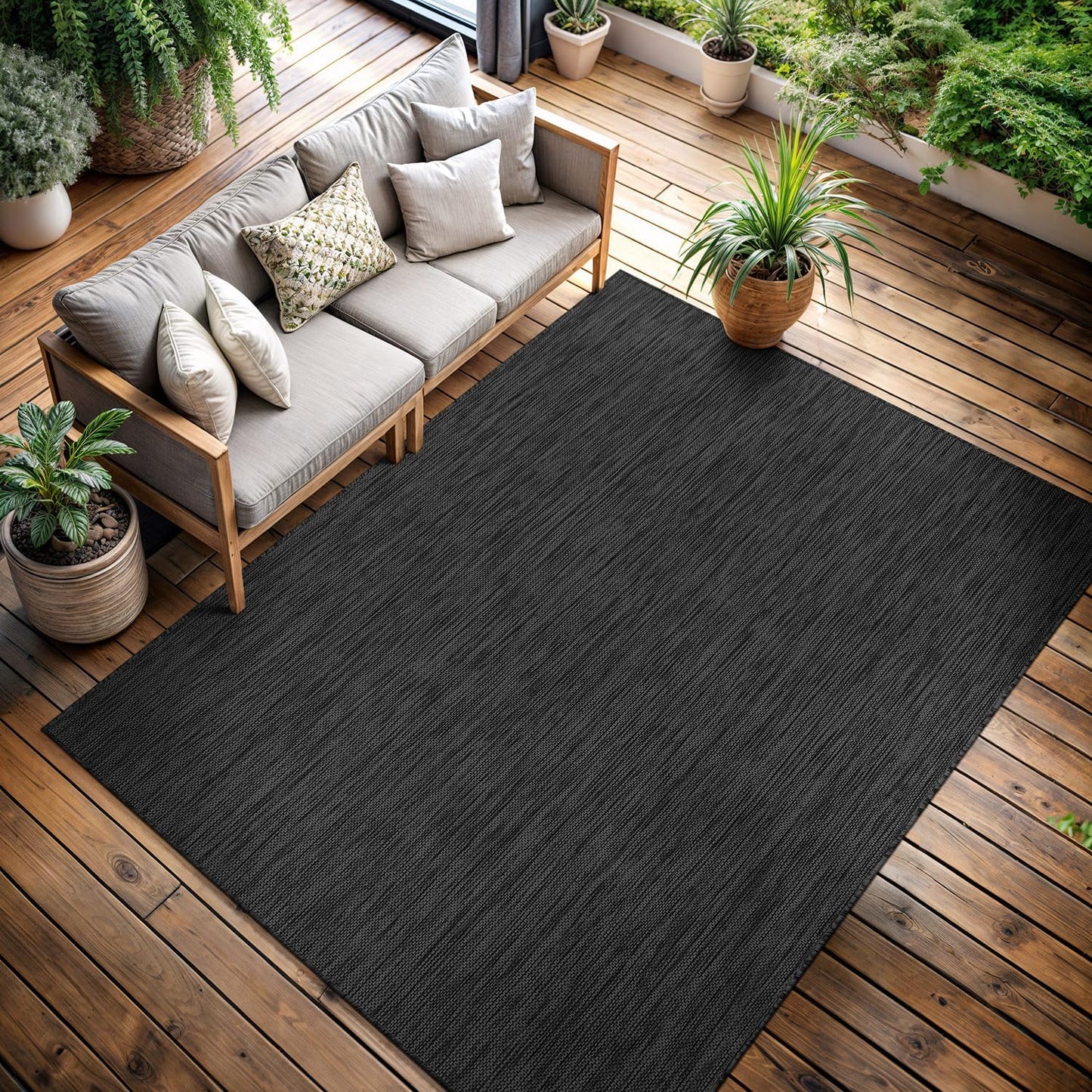 CAMILSON Outdoor Rug 9x12 Modern Area Rugs for Large Indoor and Outdoor Patios and Porches