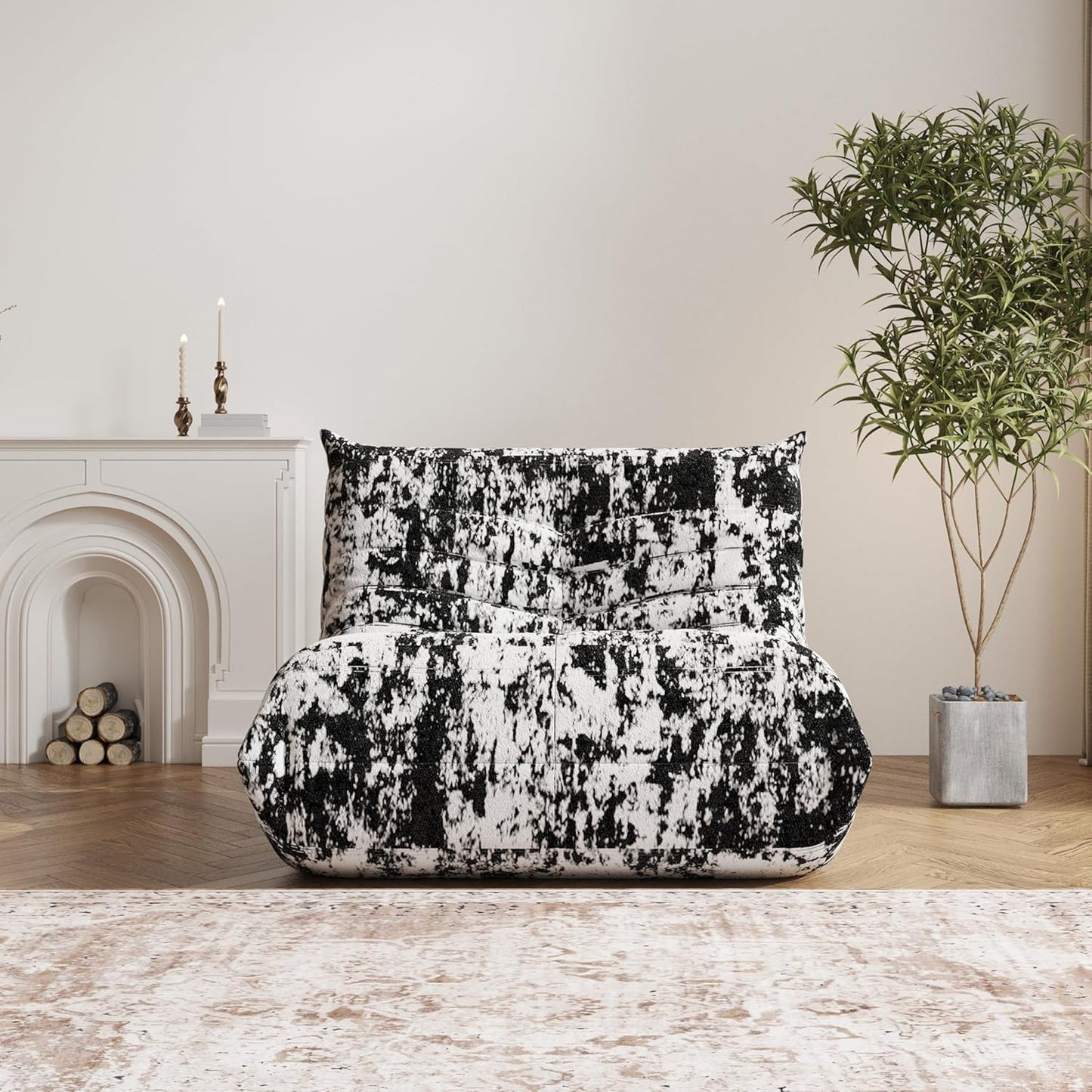 Bean Bag Chair, Fireside Chair Bean Bag Sofa Large Bean Bag Chair for Adults, Bean Bag Chairs for