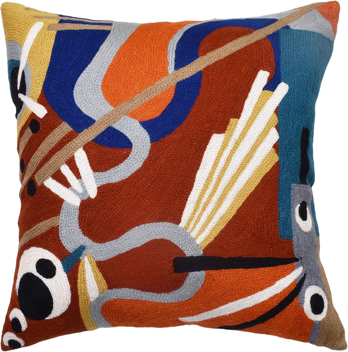 Kandinsky Modern Throw Pillow Cover - Red Intuitive | Abstract Pillow | Modern Couch Pillow|