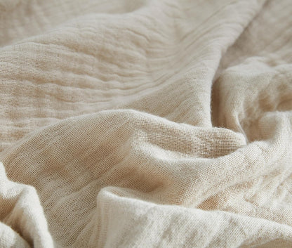 100% Cotton Muslin Throw Blanket for Bed, Couch, Small, Decorative, Soft, Pre-Washed, Breathable