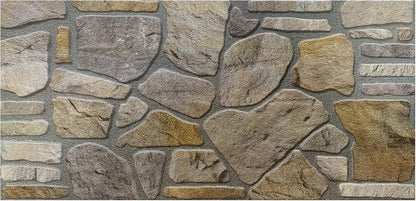 Dundee Deco 3D Wall Panels - Cladding, Grey Gold Stone Look Wall Paneling, Styrofoam Facing for