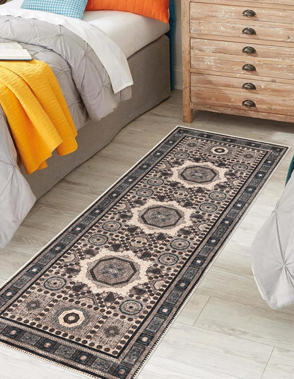 Keen Home Design 2x12 Rug - Machine Washable Runner Rug with Non-Slip Backing, Ideal for Hallway