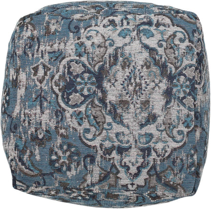 GDFStudio Boho Handmade Fabric Cube Pouf Ottoman Foot Stool - Bean Bag Floor Chair - Foot Rest