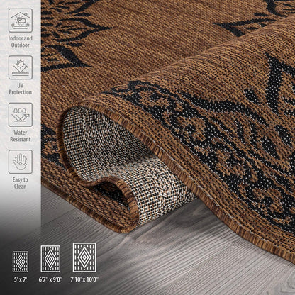 CAMILSON Outdoor Rug, Modern Area Rugs for Indoor and Outdoor Patios, Kitchen and Hallway mats