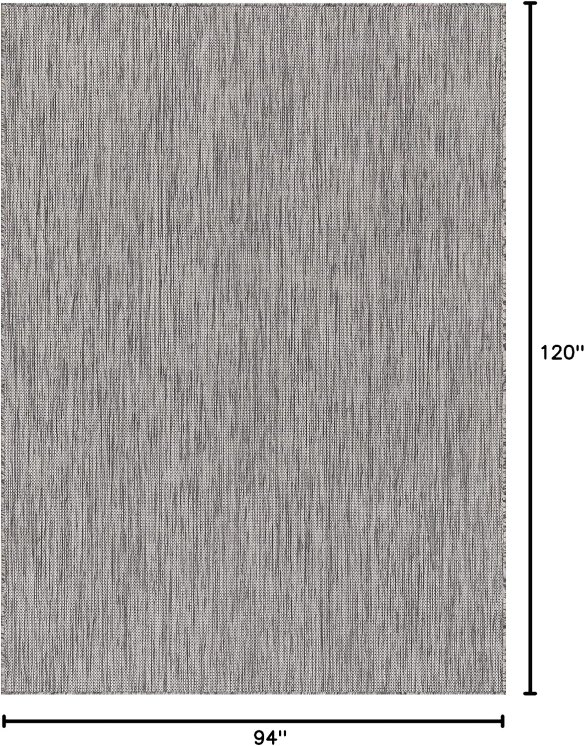 Washable Indoor Outdoor Rug 8x10 Weather Resistant Area Rugs Modern Solid for Porch Deck Balcony