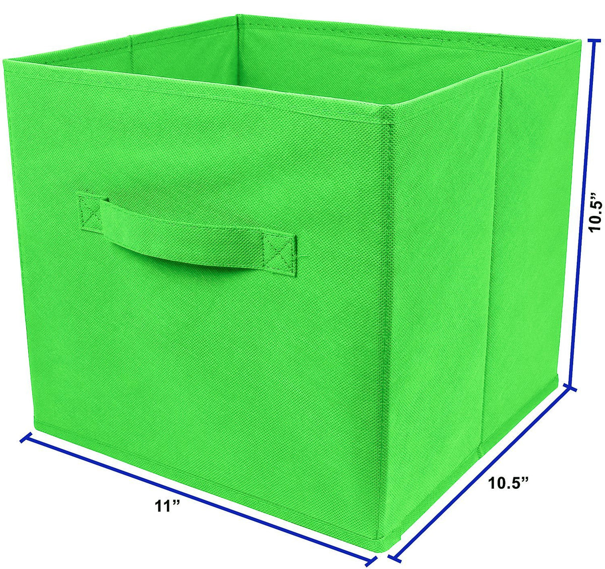 Greenco Foldable Storage Cubes, 6 pcs (Green) | Closet Organizer Storage Basket/Box/Bin/Shelf |