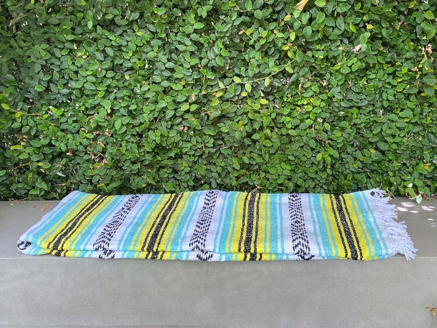 Del Mex Classic Mexican Blanket, Large Authentic Woven Falsa Throw (70"x50"), Artisan Southwest