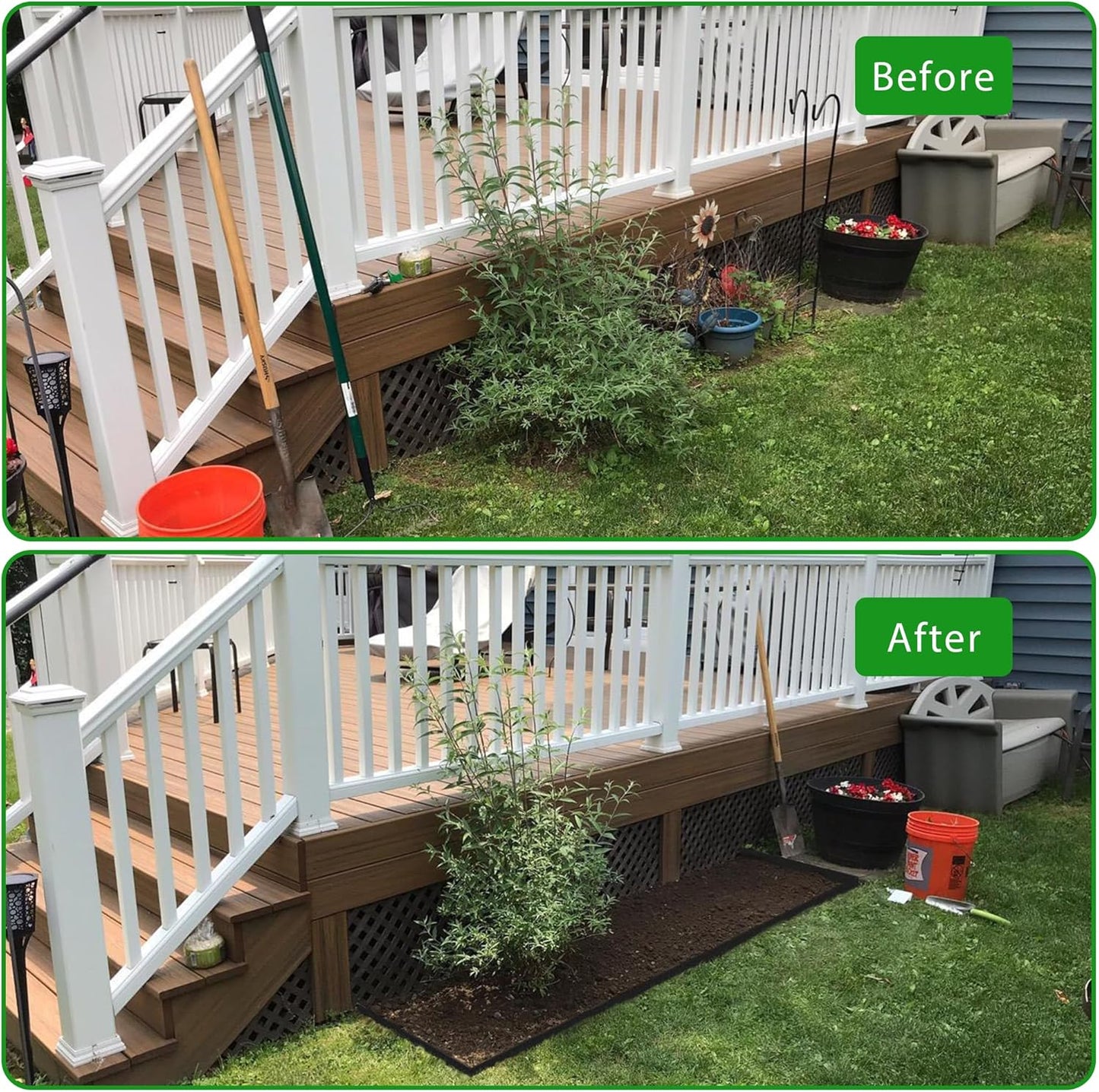 Landscape Edging Border 60 FT 2 Inch Tall with 120 Spikes, Plastic Edging for Landscaping, Garden