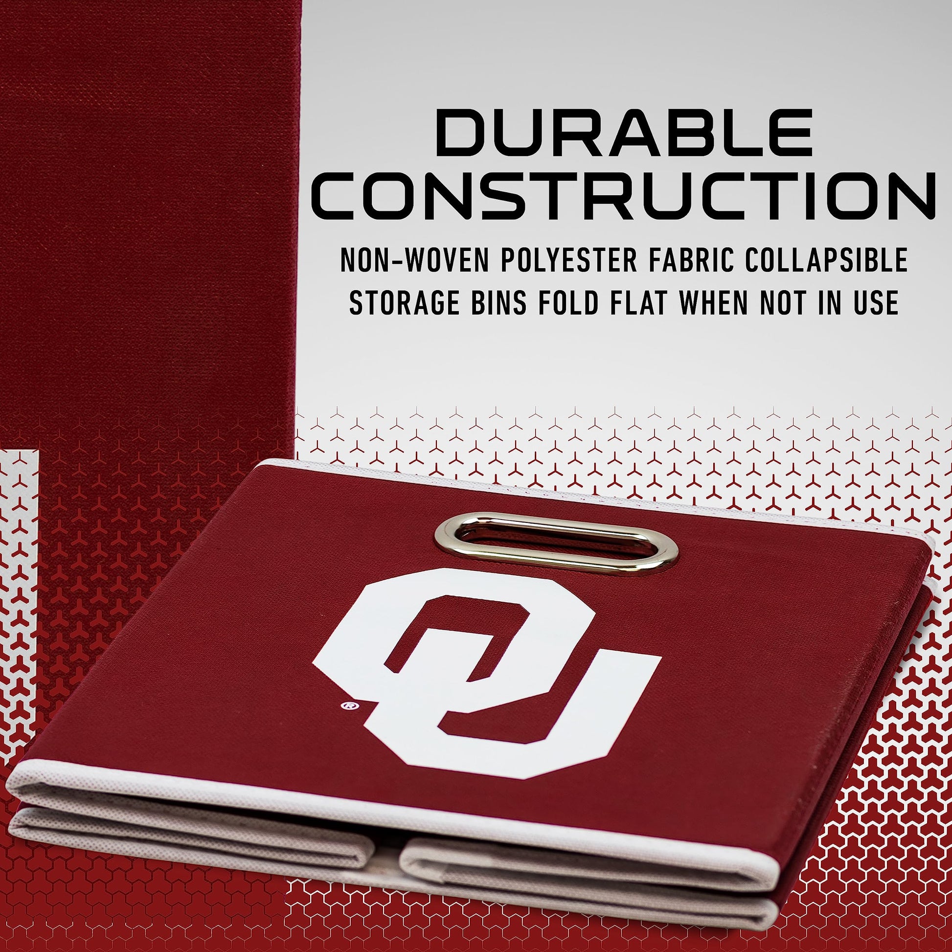 Franklin Sports NCAA Storage Bin - Cube Organizer - Oklahoma