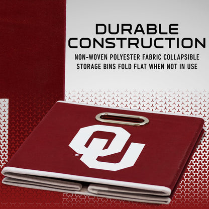 Franklin Sports NCAA Storage Bin - Cube Organizer - Oklahoma