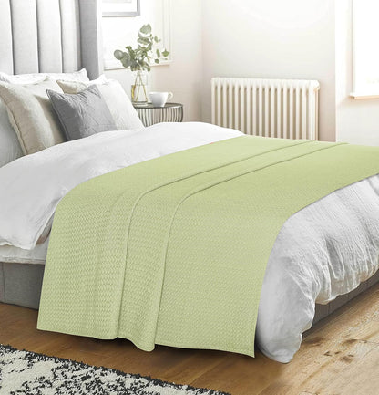 BELIZZI HOME 100% Cotton Bed Blanket, Breathable Bed Blanket Twin Size, Cotton Thermal Blankets