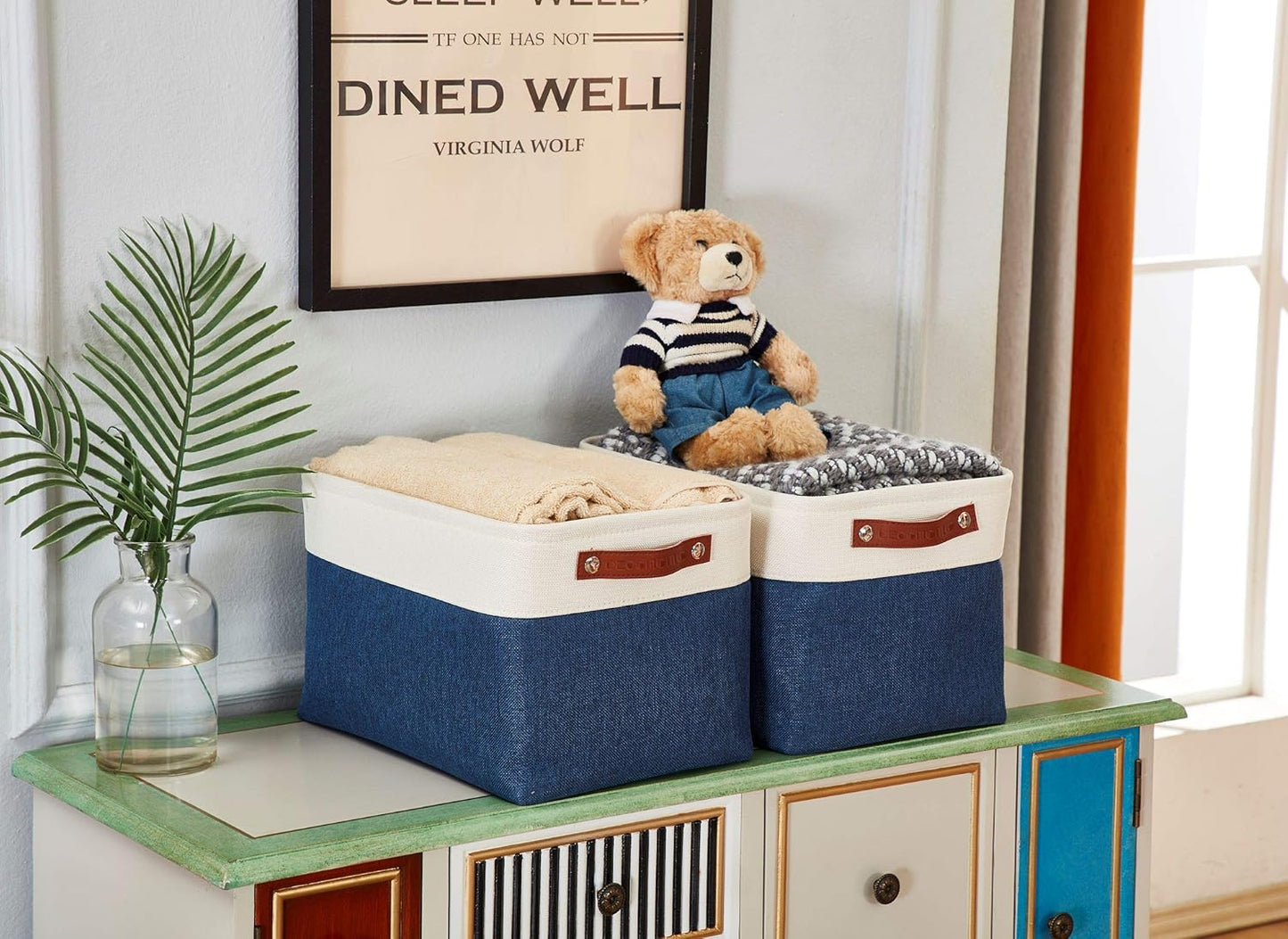 DECOMOMO Storage Baskets for Shelves - Fabric Closet Organizers and Storage Bins, Perfect Baskets