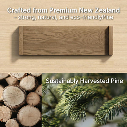 Vailando Floating Shelves for Wall, Set of 4 Solid Wood Wall Mounted Shelves, 16" Rustic Walnut