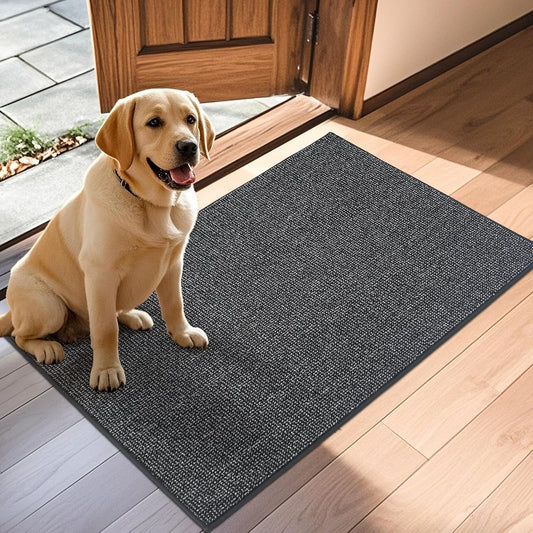 JSEI Dirt Trapper Door Mat 32"x48" Non-Slip Washable Entrance Mat, Dog Doormats, Absorbent &