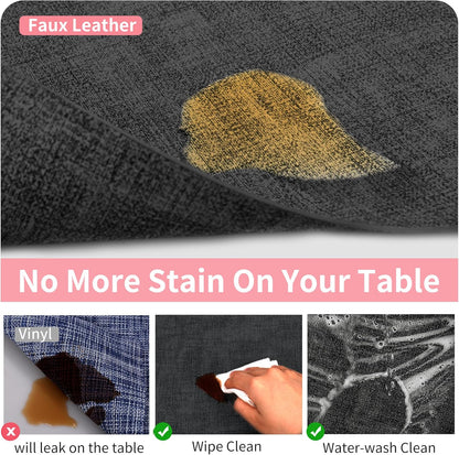 Maxpearl Faux Leather Placemats Set of 4, Waterproof - Wipe Clean - Heat Resistant - Anti Slip