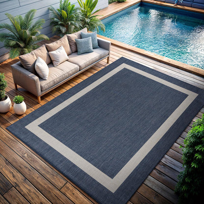 CAMILSON Outdoor Rug 9x12, Large Modern Outside Rugs for Patios Porches Waterproof Durable Washable