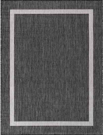 Bordered Outdoor Rug 6x9 Washable Outside Carpet for Indoor Patio Porch Waterproof Easy Cleaning