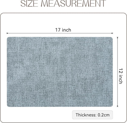 Romanstile Vinyl Placemats Set of 8-12 X 18 Inch - Heat Resistant Place Mats 100% Waterproof