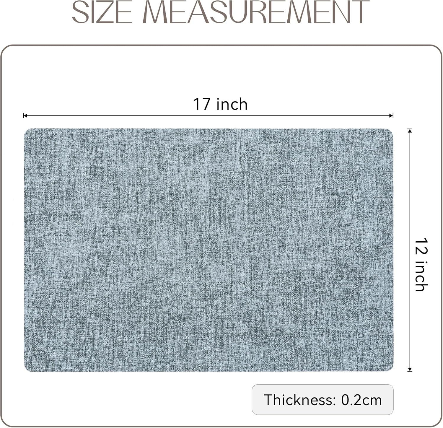 Romanstile Vinyl Placemats Set of 6-12 X 18 Inch - Heat Resistant Place Mats 100% Waterproof