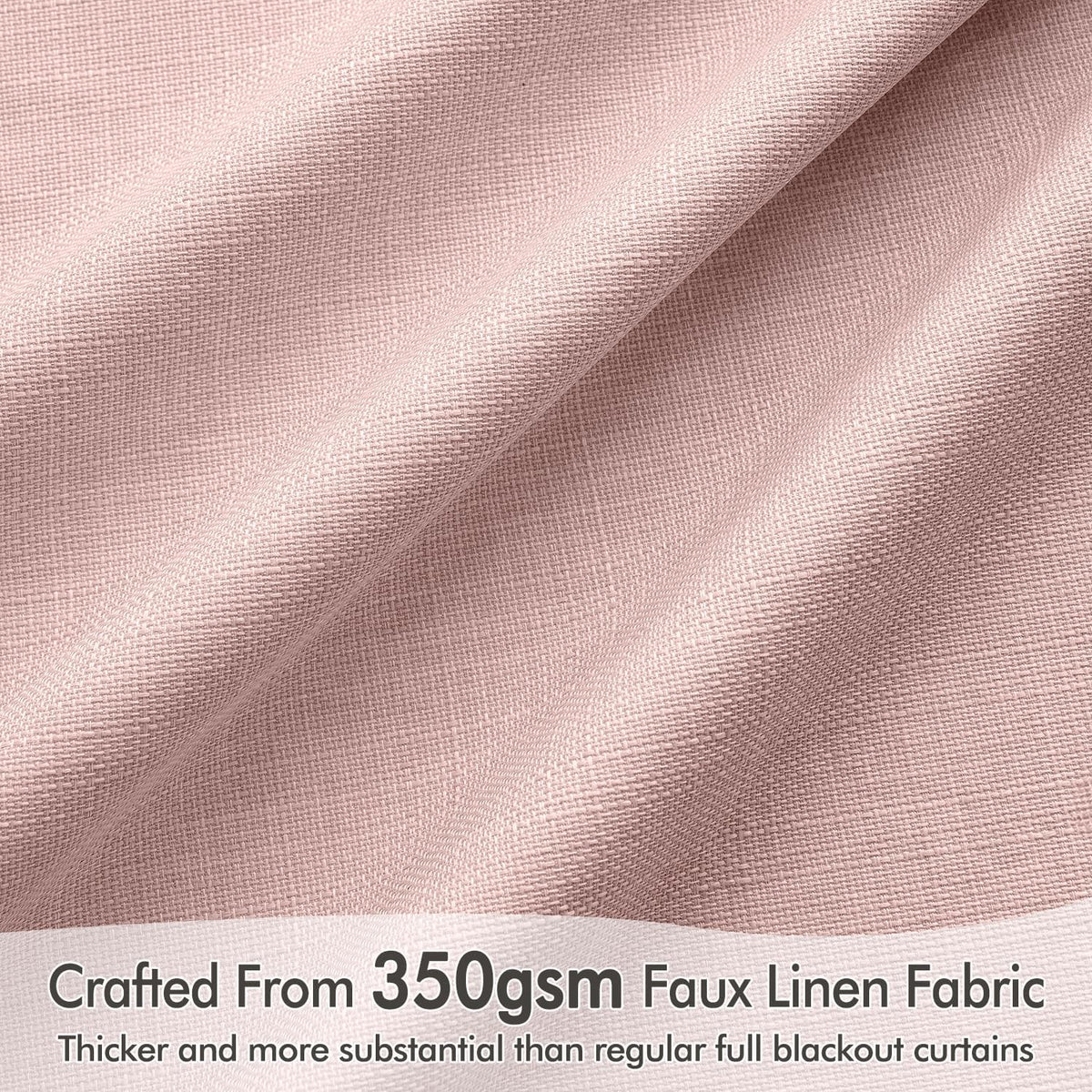 MIULEE 100% Blackout Curtains 90 Inch Long 2 Panels for Bedroom, Thick Luxury Faux Linen Black Out