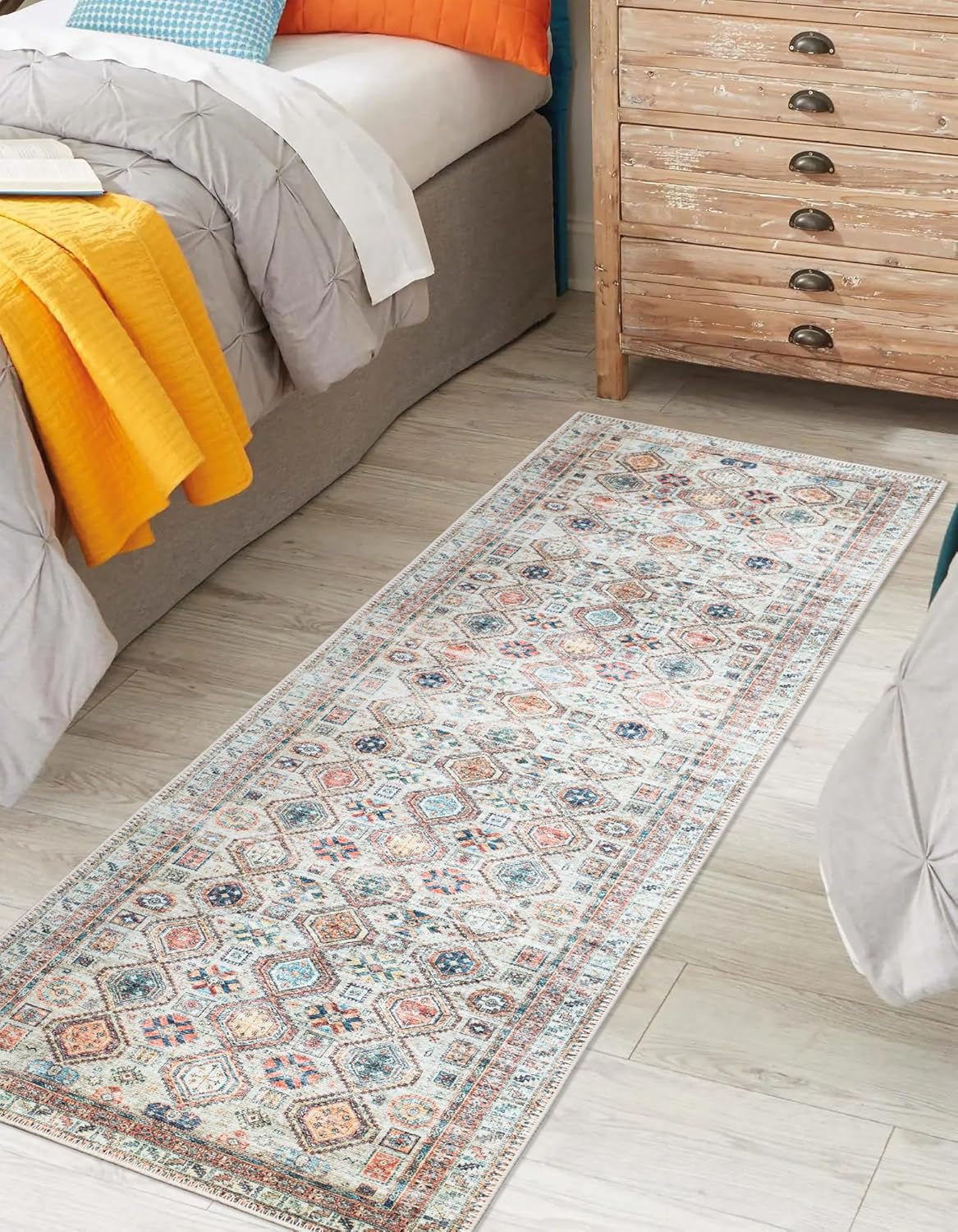 Keen Home Design 2x12 Rug - Machine Washable Runner Rug with Non-Slip Backing, Ideal for Hallway