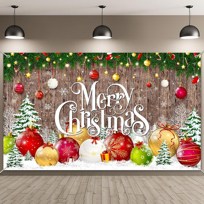 Irenare Christmas Backdrop Merry Christmas Banner Party Decoration Xmas Photography Background