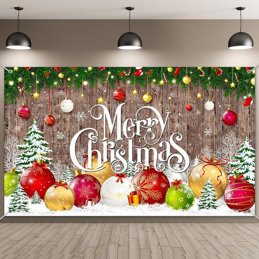 Irenare Christmas Backdrop Merry Christmas Banner Party Decoration Xmas Photography Background