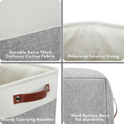 DECOMOMO Storage Baskets | Large Storage Bins 54.5L Fabric Baskets for Organizing Laundry Nursery