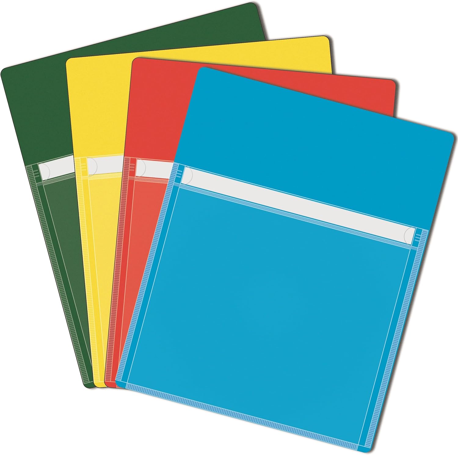 Magnetic Pocket 4 Pack – Self-Adhesive Magnetic Storage Pouch for Documents, Notes & Tools, Strong