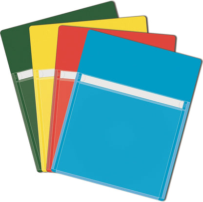 Magnetic Pocket 4 Pack – Self-Adhesive Magnetic Storage Pouch for Documents, Notes & Tools, Strong