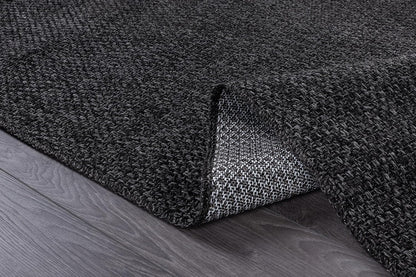 CAMILSON Easy Jute Rug 2x3, Indoor Outdoor Dark Gray Color Farmhouse Area Rugs for Living Room and