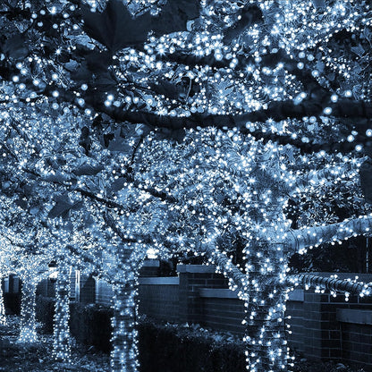 Dazzle Bright 164 FT 500 LED Christmas String Lights, Waterproof Green Wire String Lights with 8