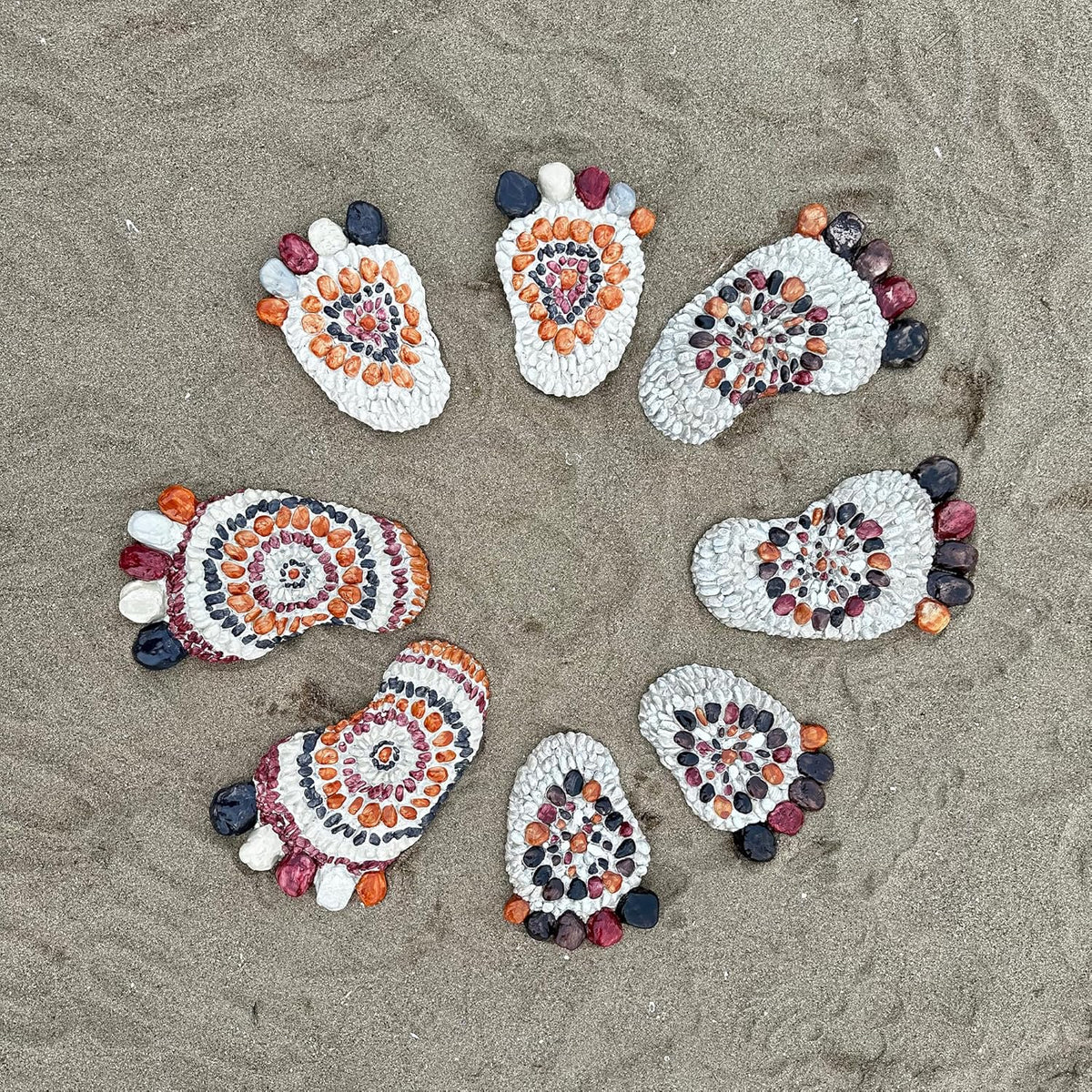 Outdooor Stepping Stones - Decorative Garden Stones for Patio, Deck, Garden or Sidewalk Faux