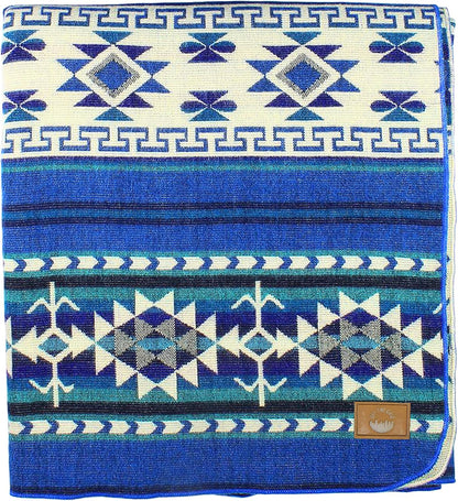 Inca Aztec Throw, Queen, King Blanket | Southwest Indian Navajo Boho Style | Native Cover for