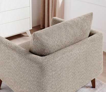 Oversized Accent Chair Modern Boucle Armchair for Living Room- 37" Wide Accent Chair with Solid