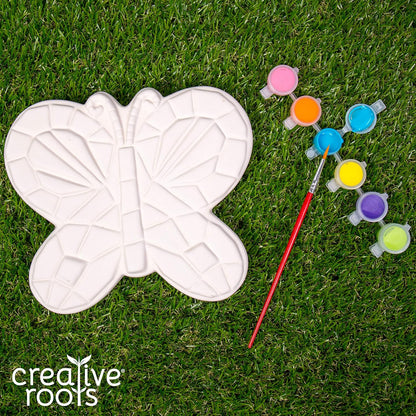 Creative Roots Mosaic Butterfly Stepping Stone Kit, Includes 7-Inch Ceramic Stepping Stone & 6