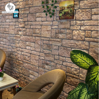 Dundee Deco 3D Wall Panels Faux Brick - Cladding Beige Stone Look Wall Paneling, Styrofoam, Sample