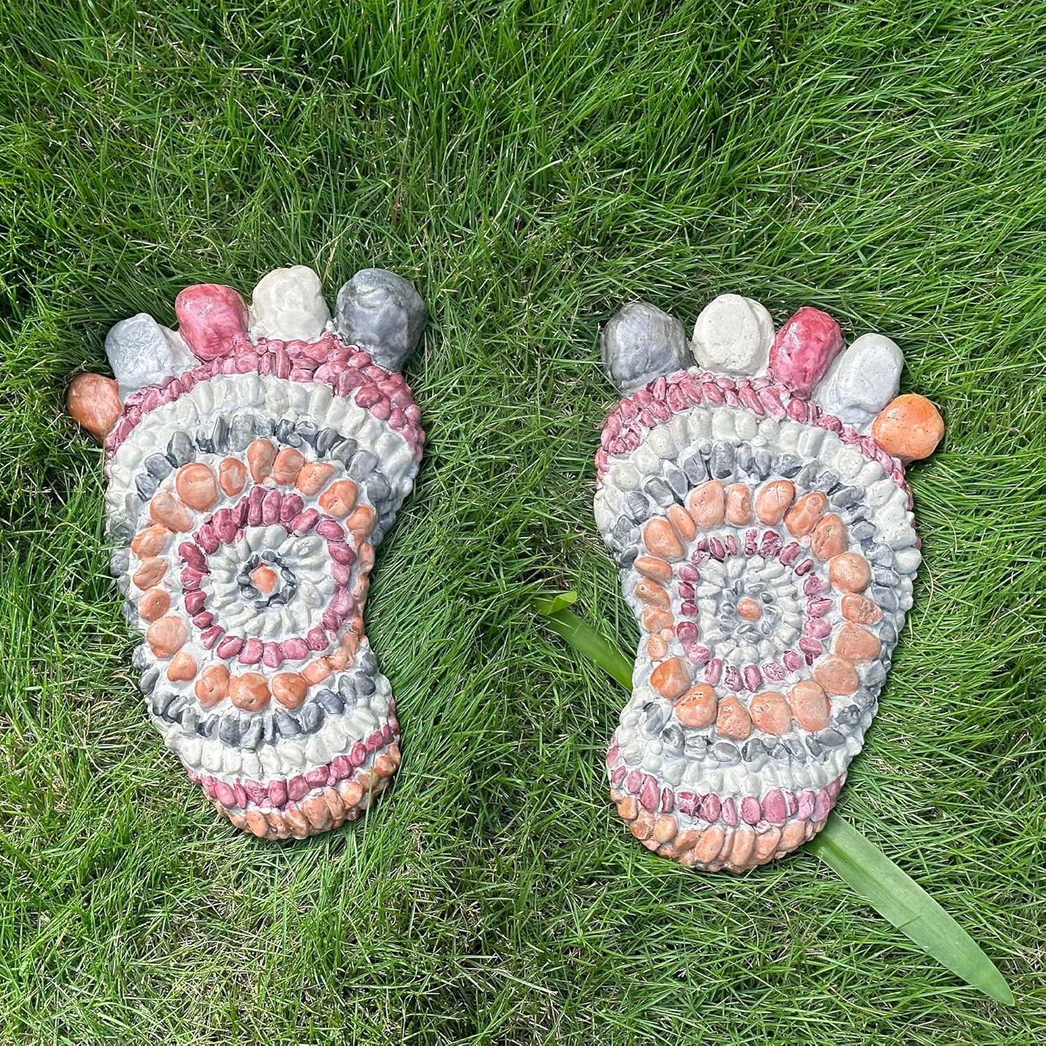 Garden Stepping Stones - Decorative Garden Stones for Patio, Deck, Garden or Sidewalk Faux