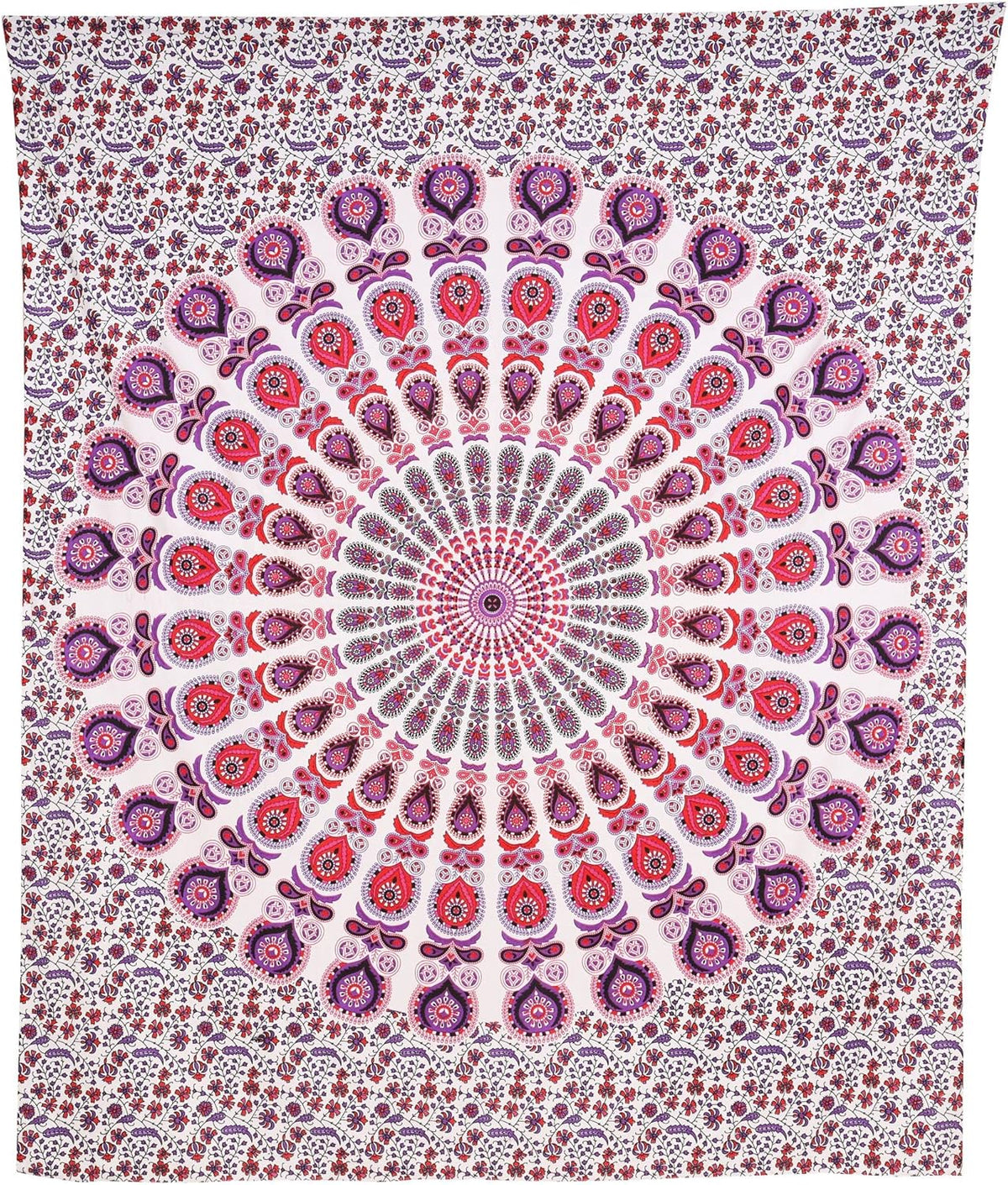 Bless International Handmade Indian hippie Bohemian Psychedelic Peacock Mandala Wall hanging