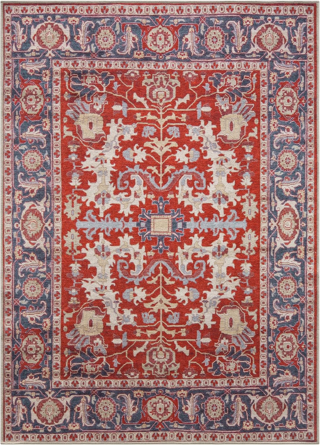 Keen Home Design 6x9 Rug - Machine Washable Area Rug with Non-Slip Backing, Ideal for Living Room