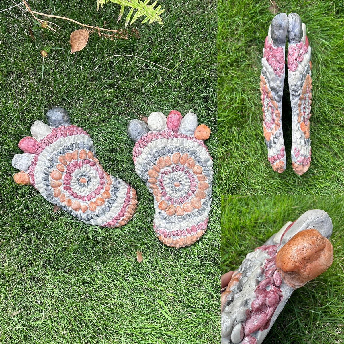 Garden Stepping Stones - Decorative Garden Stones for Patio, Deck, Garden or Sidewalk Faux