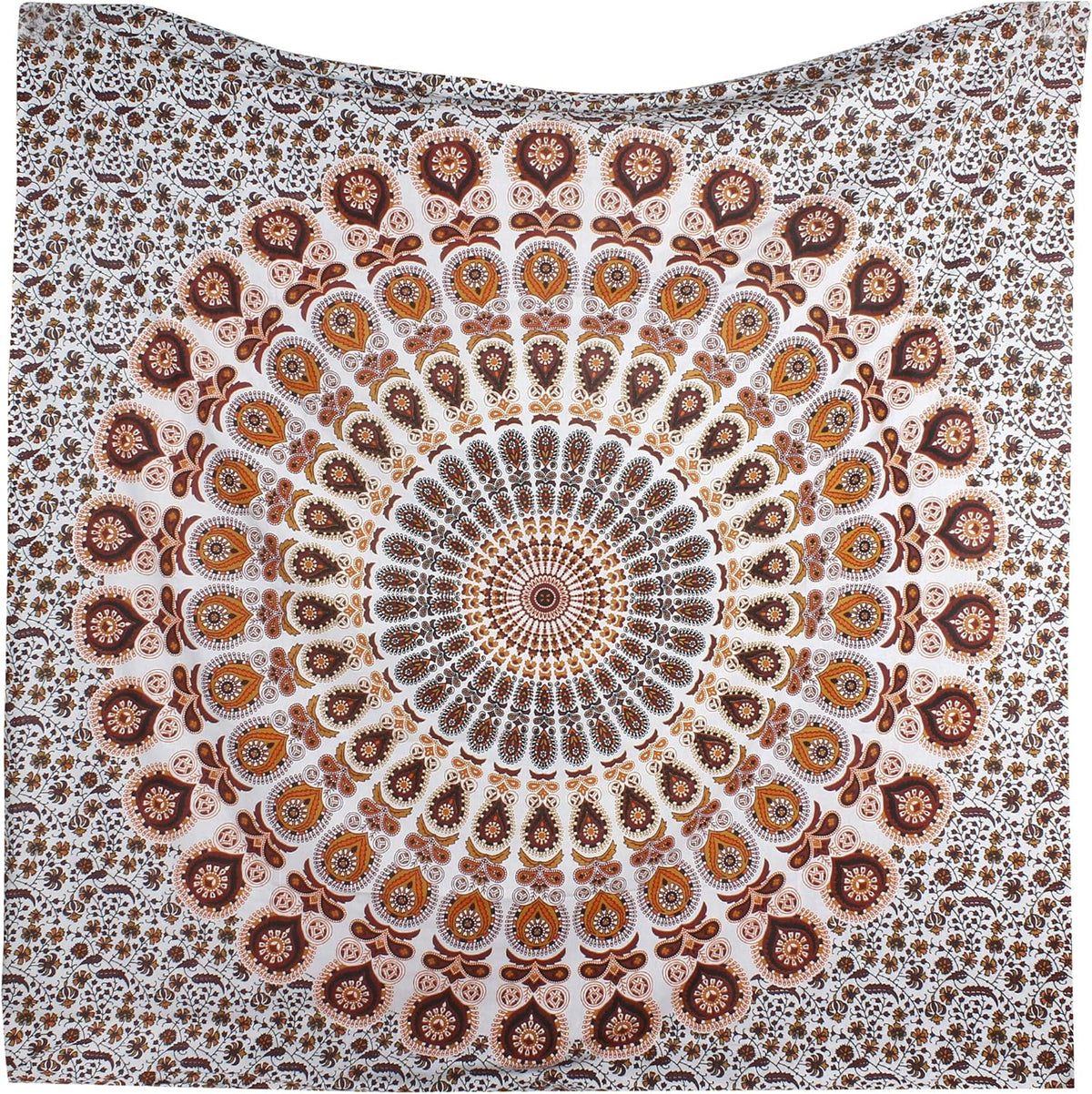 Bless International Handmade Indian hippie Bohemian Psychedelic Peacock Mandala Wall hanging