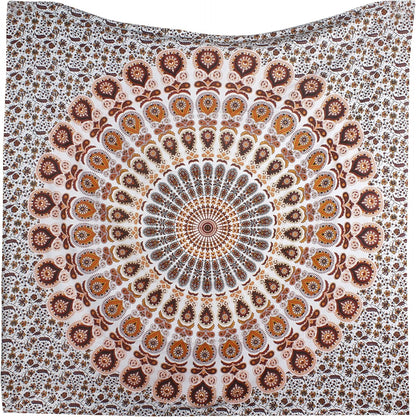 Bless International Handmade Indian hippie Bohemian Psychedelic Peacock Mandala Wall hanging