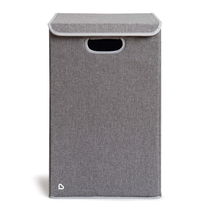Munchkin Laundry Hamper for Baby and Kids, Collapsible Nursery Organizer with Lid, Grey