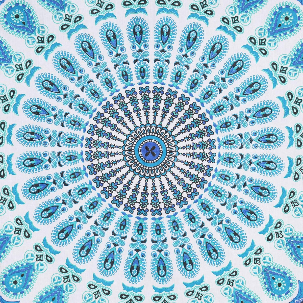 Bless International Handmade Indian hippie Bohemian Psychedelic Peacock Mandala Wall hanging
