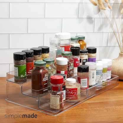 SIMPLEMADE 3-Tier Spice Rack Organizer - Versatile Storage Shelf for Kitchen, Bathroom, Bedroom &